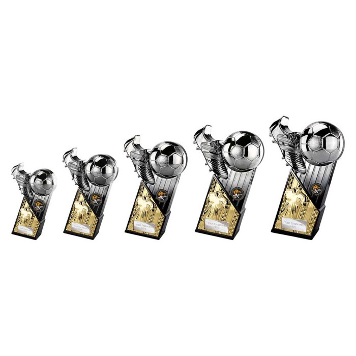 MARAUDERS SHIRT GUNMETAL & GOLD TROPHY - 5 SIZES - 16CM TO 28CM